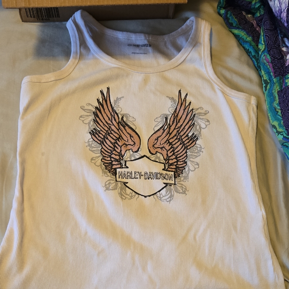 Harley-Davidson White Tank Top